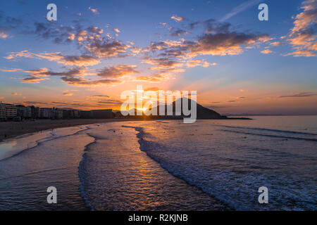 Donostia San Sebastián Panorama Zurriola Stockfoto