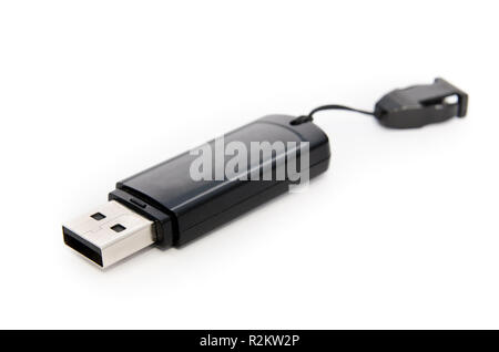 Usb-Flash auf weißem Hintergrund Stockfoto