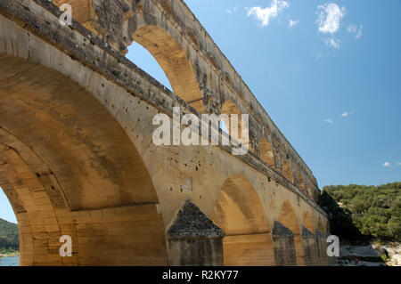 römischer Aquädukt Pont du gard Stockfoto