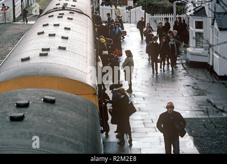 Harlech Bahnhof, Dovey Junction zu Pwllheli Cambrian Coast Railway Line, Gynedd, Wales, Großbritannien Stockfoto