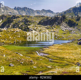 Schönen See im Nationalpark Aiguestortes, katalanischen Pyrenäen Stockfoto