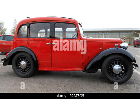 Austin 7, Sieben, Vintage, Modell, 1938, antik, klassisch, Pkw, Auto, Fahrzeug, 4 Tür, 4 Türen Stockfoto