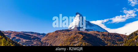 Schweiz, Wallis, Zermatt, Matterhorn, Panorama Stockfoto