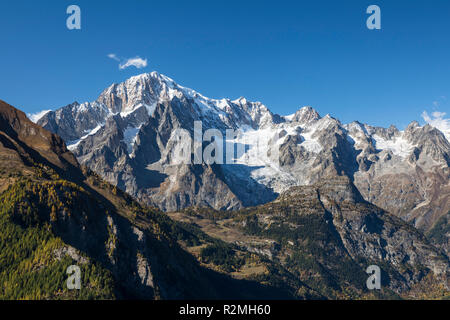 Mont Blanc (4810 m), Courmayeur, Aosta, Aostatal, Italien Stockfoto