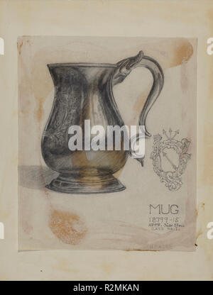 Silber Becher. Stand: 1935/1942. Abmessungen: insgesamt: 22 x 18,3 cm (8 11/16 x 7 3/16 in.) Original IAD Objekt: 3', 5' hoch. Medium: Graphit auf Papier. Museum: Nationalgalerie, Washington DC. Autor: Hermann Bader. Stockfoto