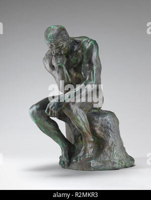 Der Denker (Le Penseur). Vom: Modell 1880, gegossen 1901. Maße: gesamt: 71,5 x 36,4 x 59,5 cm (28 1/8 x 14 5/16 x 23 7/16 in.). Medium: Bronze. Museum: Nationalgalerie, Washington DC. Autor: Auguste Rodin. Stockfoto