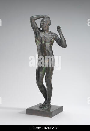 Das Alter der Bronze (L'Age d'Airain). Vom: Modell 1875-1876, 1903-1904. Maße: Gesamt: 104,1 x 35 x 27,9 cm (41 x 13 3/4 x 11 in.). Medium: Bronze. Museum: Nationalgalerie, Washington DC. Autor: Auguste Rodin. Stockfoto