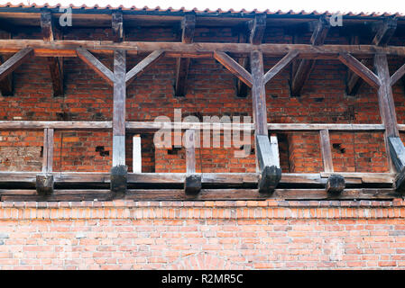 John's Hof. Die alte Stadtmauer, Riga, Lettland, Baltikum, Europa. Stockfoto