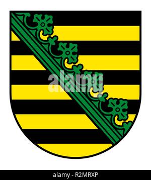 Sachsen Wappen Stockfoto
