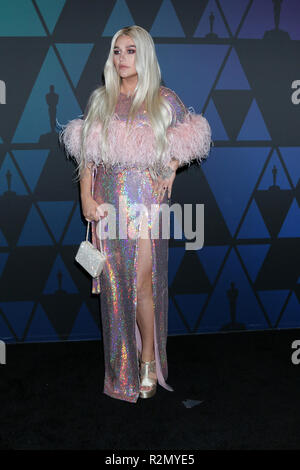 Los Angeles, CA, USA. 18 Nov, 2018. LOS ANGELES - 18.November: Kesha am 10. jährlichen Gouverneure Auszeichnungen bei den Ray Dolby Ballroom am 18. November 2018 in Los Angeles, CA Credit: Kay Blake/ZUMA Draht/Alamy leben Nachrichten Stockfoto