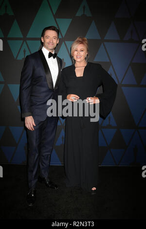 November 18, 2018 - Los Angeles, CA, USA - LOS ANGELES - Nov 18: Hugh Jackman, Deborra - lee Furness am 10. jährlichen Gouverneure Auszeichnungen bei den Ray Dolby Ballroom am 18. November 2018 in Los Angeles, CA (Credit Bild: © Kay Blake/ZUMA Draht) Stockfoto