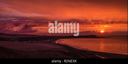 banff scotland Beach.Blick über Whitehills Stockfoto