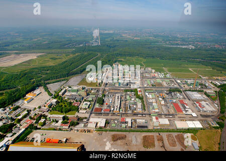 Luftaufnahme, Schering Kraftwerk Bergkamen, Chemie, Bergkamen, Ruhrgebiet, Nordrhein-Westfalen, Deutschland, Europa, Stockfoto