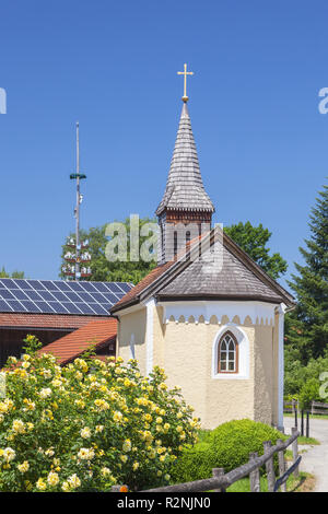 Kapelle in Übersee am Chiemsee, Chiemgau, Oberbayern, Bayern, Süddeutschland, Deutschland, Europa Stockfoto