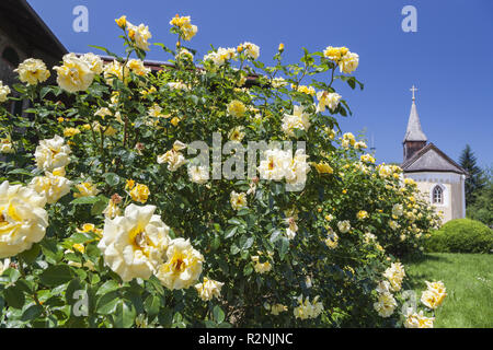 Kapelle in Übersee am Chiemsee, Chiemgau, Oberbayern, Bayern, Süddeutschland, Deutschland, Europa Stockfoto