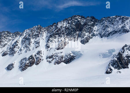 Blick auf Aperen Pfaff im Winter, Stubaier Alpen, Tirol, Österreich. Stockfoto