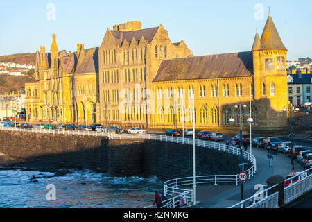 Alte Hochschule, Gebäude, Student, Studenten, Fakultäten, Fakultät, Gebäude, Küsten, Resort, aberyswyth Universität, Aberystwyth, Ceredigion, Cardigan Bay, Wales, UK, GB, Stockfoto