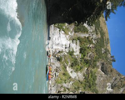 Wildwasser-rafting Stockfoto