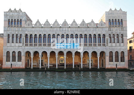 Venedig, Italien - Dezember 19, 2012: Museum für Naturkunde Gebäude am Canal Grande in Venedig, Italien. Stockfoto