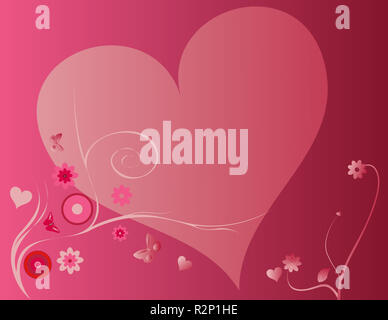 Blumen-Herzen Stockfoto