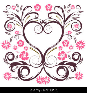 Blume Herz Stockfoto