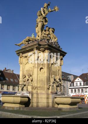 Brunnenplatz Stockfoto