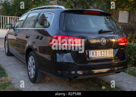 Belgrad, Serbien, 14. Oktober. 2018: Passat B7 Blue Motion Rückseite. Stockfoto