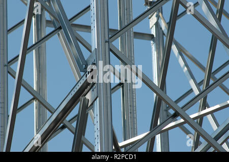 Hochregallager im Bau Stockfoto