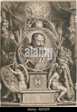 Pieter Paul Rubens; Paul Pontius - graveur - (nach Diego Rodríguez de Silva y Velázquez) / 'allegorischen Porträt des Count-Duke von Olivares'. 1626. Taille douce: Radierung und Gravur auf Bütten. Museum: Museo del Prado, Madrid, España. Autor: RUBENS, PETER PAUL. PONTIUS, Paul - GRABADOR -. Paulus Pontius, nach Sir Peter Paul Rubens, Diego Velázquez. Stockfoto