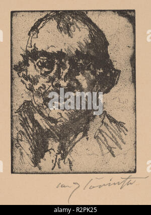 Selbstbildnis. Vom: universitätsreformkommission. Maße: Blatt: 33 x 24 cm (13 x 9 7/16 in.) Platte: 12 x 9 cm (4 3/4 x 3 9/16 in.). Medium: Soft-Boden ätzen. Museum: Nationalgalerie, Washington DC. Autor: Lovis Corinth. Stockfoto