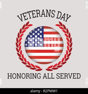 Veterans Day Hintergrund Stock Vektor