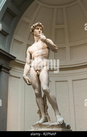 Florenz, Accademia di Belle Arti, David von Michelangelo, original Stockfoto