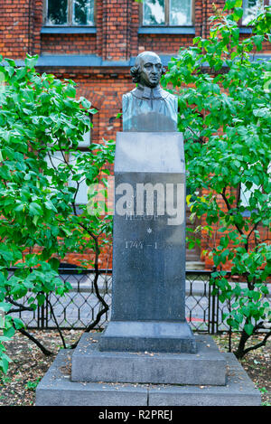 Büste der deutschen Kritiker und Philosoph Johann Gottfried von Herder. Riga, Lettland, Baltikum, Europa. Stockfoto
