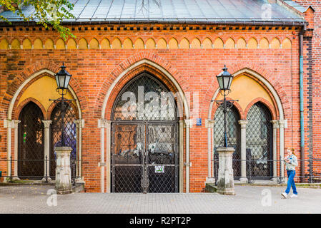 Eingang zum Dom zu Riga ist die Evangelisch-lutherische Kathedrale. Die Kathedrale ist eine der bekanntesten Sehenswürdigkeiten in Lettland, Riga, Lettland, Stockfoto