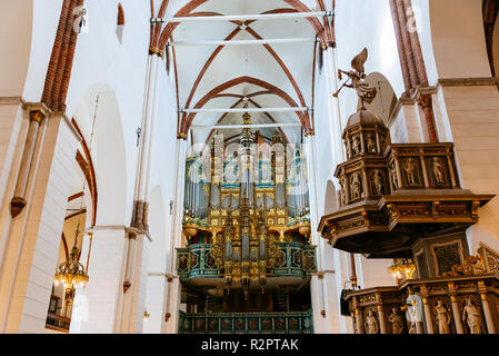 Dom zu Riga Pfeifenorgel. Dom zu Riga ist die Evangelisch-lutherische Kathedrale. Riga, Lettland, Baltikum, Europa. Stockfoto