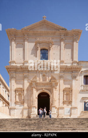 Franziskaner Kirche San Francesco d'Assisi all'Immacolata, Noto, UNESCO World Heritage kulturelle Ort, Val di Noto, Provinz von Syrakus, Sizilien, Italien, Europa Stockfoto