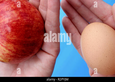 für einen Apfel und ein Ei Stockfoto