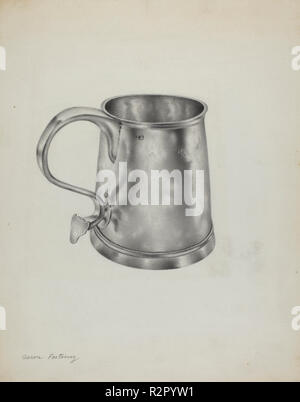 Silber Becher. Stand: 1935/1942. Maße: gesamt: 28,9 x 23,1 cm (11 3/8 x 9 1/8 in.) Original IAD Objekt: 4 3/8" hoch. Medium: Graphit auf Papier. Museum: Nationalgalerie, Washington DC. Autor: Aaron Fastovsky. Stockfoto