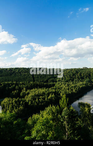 Titan RT, einem der längsten Hängebrücken der Welt für Fußgänger, Rappbodetalsperre, Harz Stockfoto