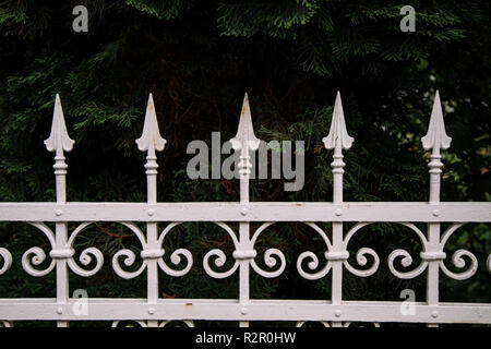 Bielefeld, Schildesche (Teil der Stadt), sonnigen Tag im August, Gartenzaun, Detail Stockfoto