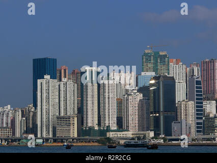 Honkong überfüllten Wolkenkratzer Stockfoto