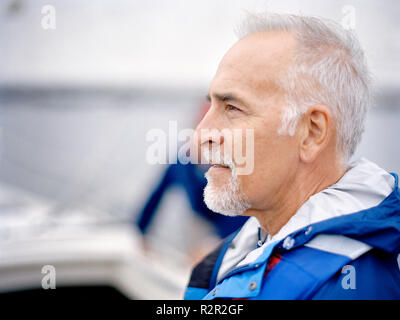 Porträt einer grauhaariger Mann. Stockfoto