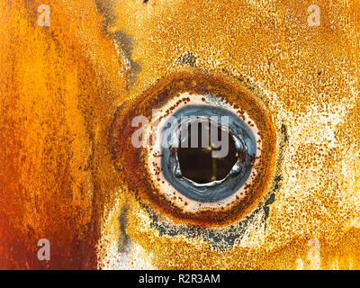 Rost, Korrosion an metallischen Oberfläche. Studio Foto Stockfoto