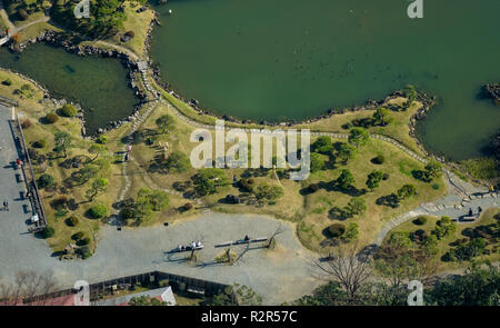 Luftaufnahme der Stadt Park in Downtown Tokyo, Japan. Stockfoto