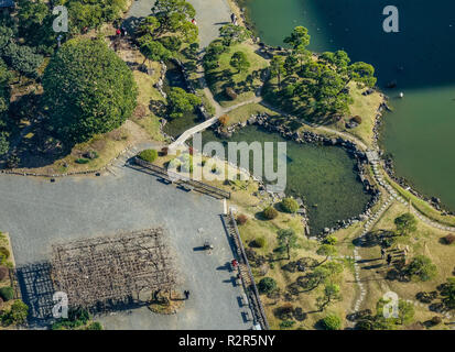 Luftaufnahme der Stadt Park in Downtown Tokyo, Japan. Stockfoto