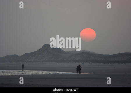 Sonnenaufgang auf Langeoog Stockfoto