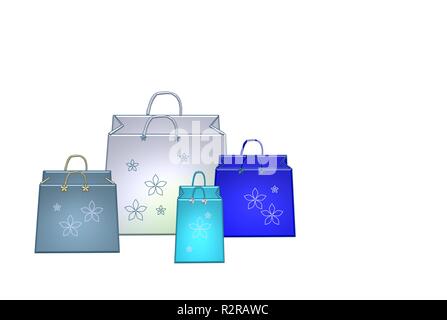 Einkaufen, Online-shopping Taschen Stockfoto