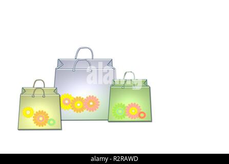 Einkaufen, Online-shopping Taschen Stockfoto