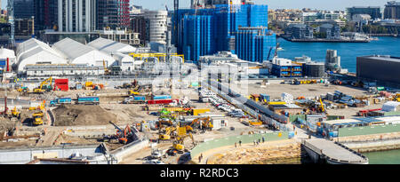 Stapler in Baustelle Sanierung von barangaroo Sydney, NSW, Australien. Stockfoto