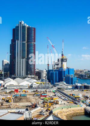 Stapler in Baustelle Sanierung von barangaroo Sydney, NSW, Australien. Stockfoto